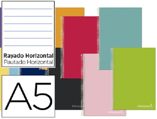 Caderno A5 Espiral 140fls Pautado
