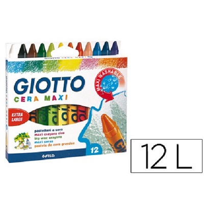 Lapis Cera 12 Cores Giotto Maxi Lavavel