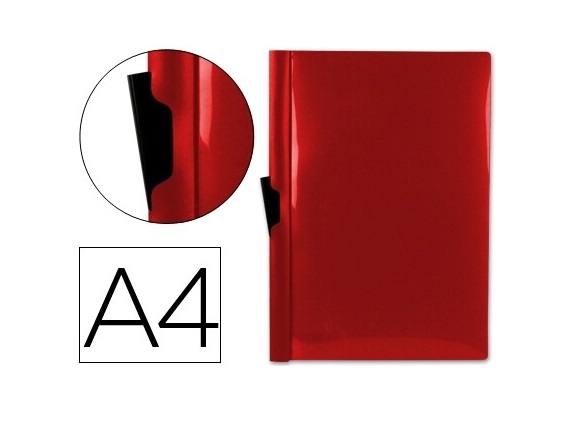 Bolsa Dossier A4 c/ Clip Lateral 30fls Vermelho