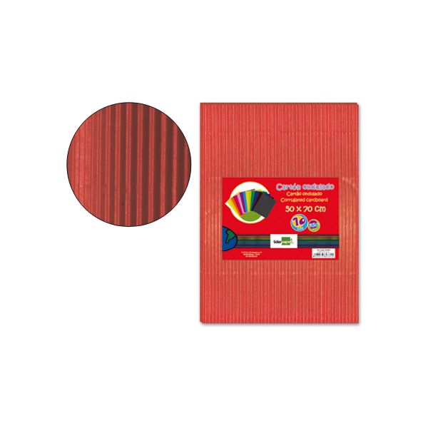Cartolina Ondulada 320g Vermelho