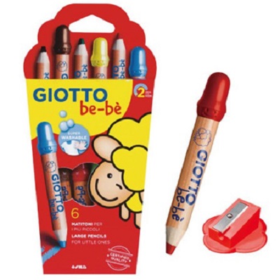 Lapis Cor Giotto Bebe 6 Cores + Afia