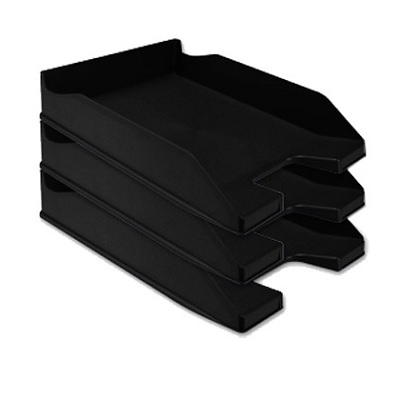 Tabuleiro Secretaria Plastico Preto Opaco