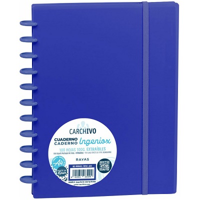 Caderno Ingeniox A4 Pautado 100fls Azul