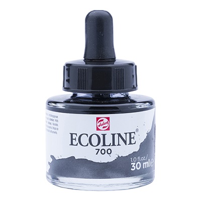 Tinta Aguarela Talens Ecoline 700 Preta 30ml