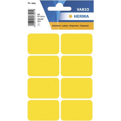 Etiq. Ad. 26x40mm Amarelo (5fls)