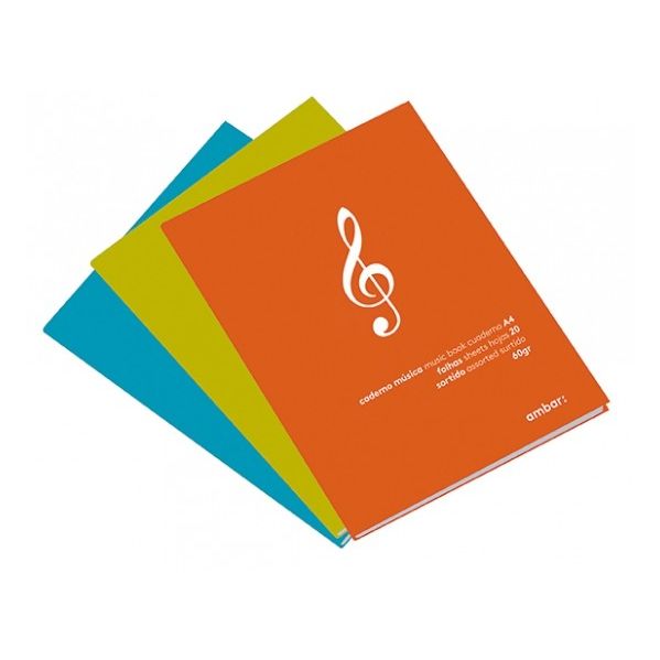Caderno Musica A4 20fls Ambar