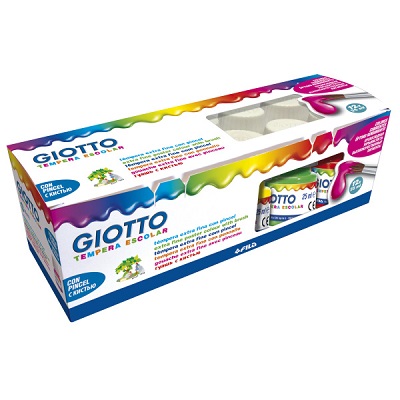 Guache 25ml Caixa 12un + Pincel