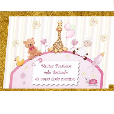 Postal Batizado OB11 ROSA