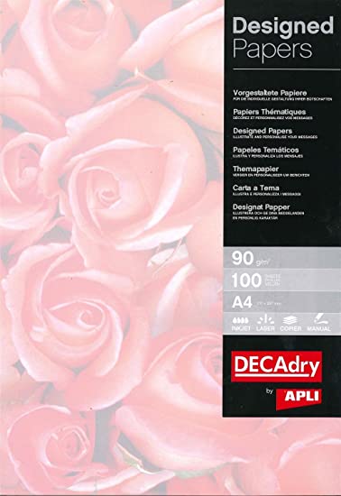 Papel A4 Tematico (12fls) Rosas