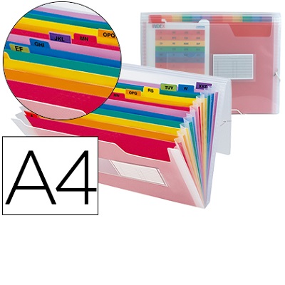 Pasta Classificadora A4 c/ 13 Divisoes c/ Fole Transparente