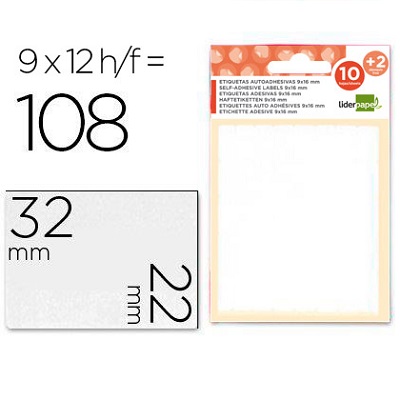 Etiq. Ad. 22x32mm (10fls) 90 Etiq.
