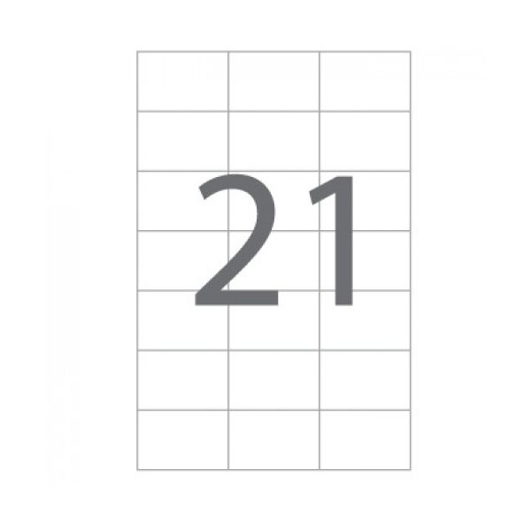 A4 63.5x38.1mm (21) Branco (100fls)