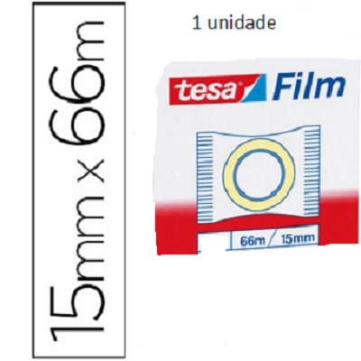 Fita Ad. 15mmx66m Tesafilm (1 rolo)