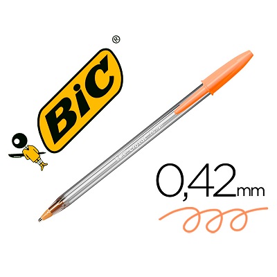Esferografica Bic Fun Cristal 1,6mm Laranja