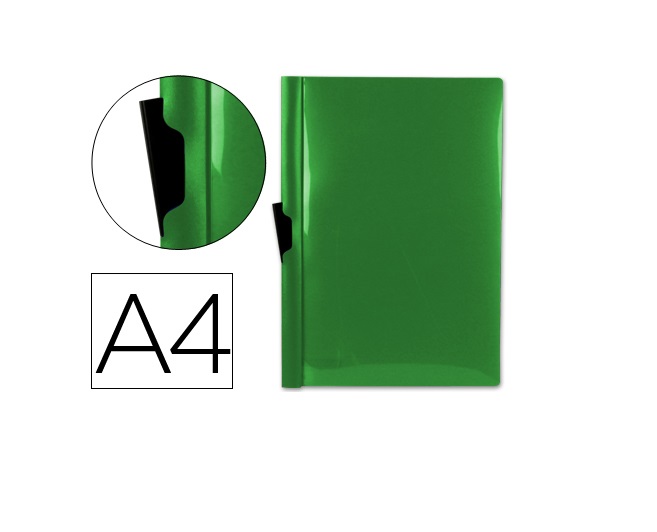 Bolsa Dossier A4 c/ Clip Lateral 30fls Verde