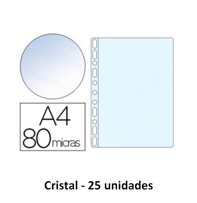 Bolsa Catalogo A4 80 microns (25un) Cristal