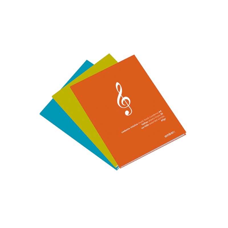 Caderno Musica A5 20fls Ambar