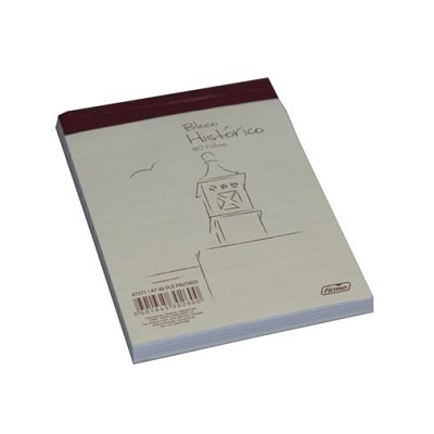 Bloco Apontamentos A6 Pautado Colado