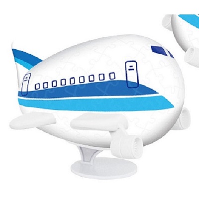 Puzzle Avião - Blue Airline 80 Peças