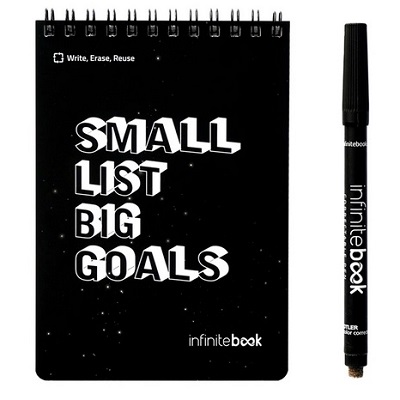 Infinitebook A6 Small List + Marcador Preto