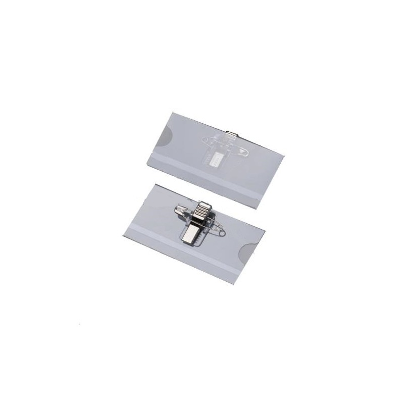 Porta Cartao Identificador c/ Alfinete e Mola 56x90mm Apli