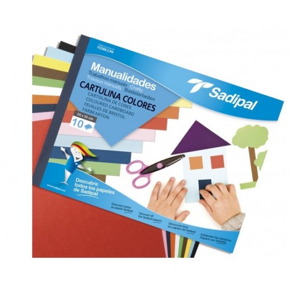 Bloco Trabalhos Manuais A4 246g 10fls Cartolina Cores