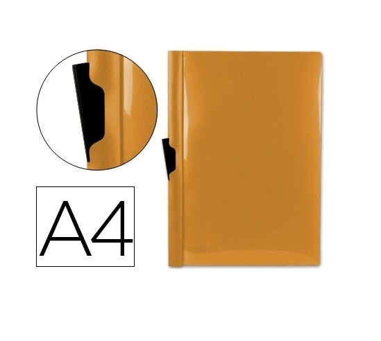 Bolsa Dossier A4 c/ Clip Lateral 30fls Laranja