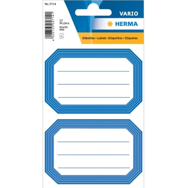 Etiquetas Escolares Linhas Azul