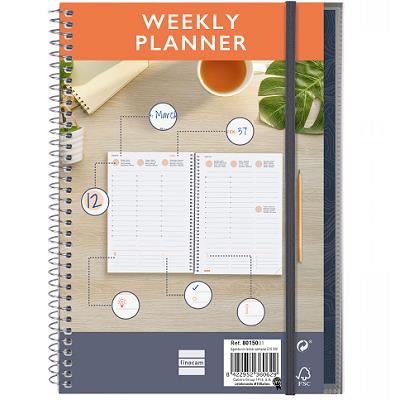 Agenda 147x210mm Semanal não datada (A5)