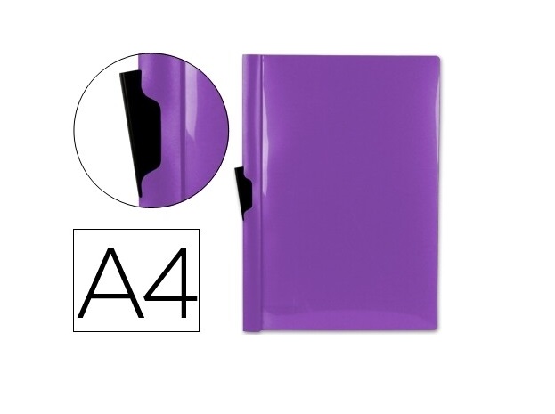 Bolsa Dossier A4 c/ Clip Lateral 30fls Violeta