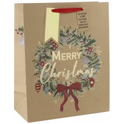 Saco Papel 26.5x14x33 Natal