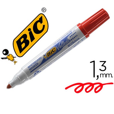 Bic Velleda Vermelho p/ Quadro Branco