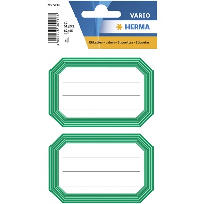 Etiquetas Escolares Linhas Verde