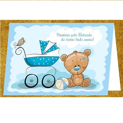 Postal Batizado OB12 AZUL