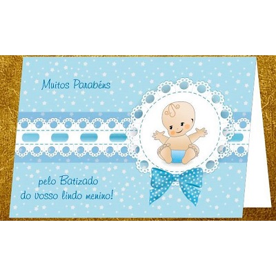 Postal Batizado c/ Envelope Oferta