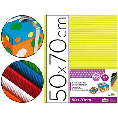 Cartolina Ondulada 500x700mm Amarelo 320g