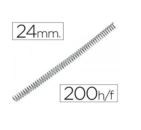 Espirais de Arame 5:1 24mm Preto (100un)