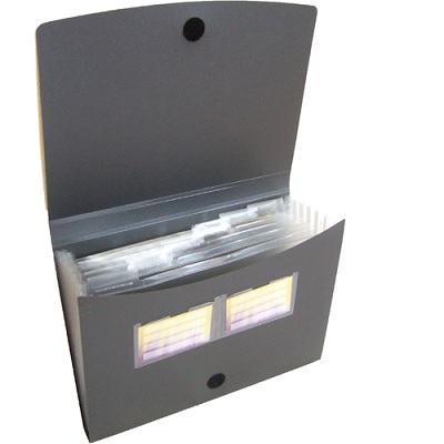 Pasta Classificadora c/ 6 Divisoes HFP PP Preto