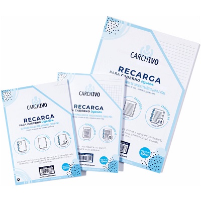 Recarga A4 Quadriculado p/ Caderno