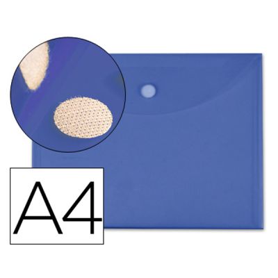 Bolsa A4 c/ Velcro Azul