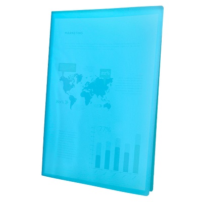 Capa Catalogo A4 40 Bolsas Azul Frosty