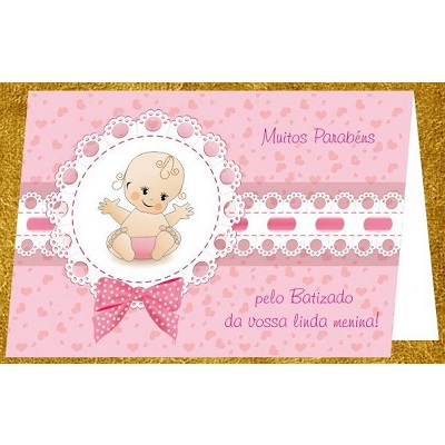 Postal Batizado c/ Envelope Oferta