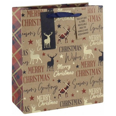 Saco Papel 21.5x10.2x25.3 Natal