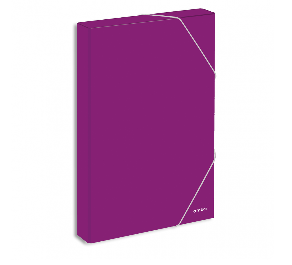 Pasta c/ Elasticos Almaco Ambar 40mm Roxo