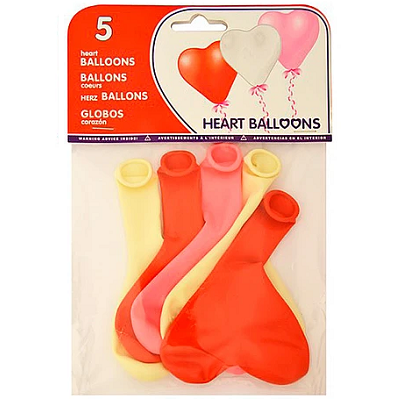 Balões com forma coração (Emb. 5)