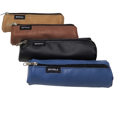 Estojo Redondo Simply imitaçao pele 21cm