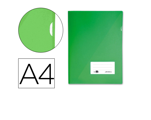 Bolsa Dossier A4 c/ Porta Etiquetas Verde