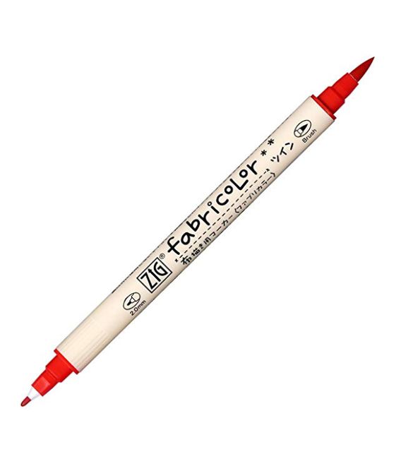 Zig Fabricolor Brush Pen Vermelho