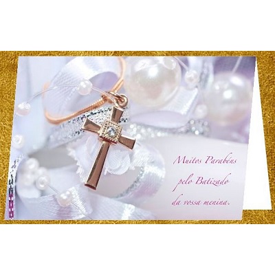 Postal Batizado c/ Envelope Oferta