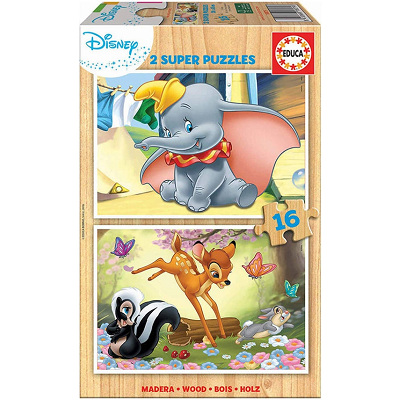 2x Super Puzzle 16 Madeira Disney Dumbo 18079